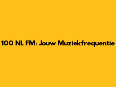 100 NL FM: Jouw Muziekfrequentie