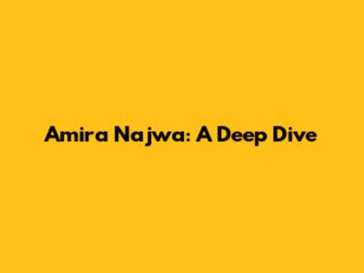 Amira Najwa: A Deep Dive
