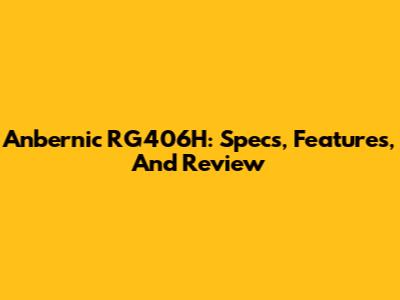 Anbernic RG406H: Specs, Features, And Review