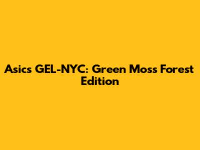 Asics GEL-NYC: Green Moss Forest Edition