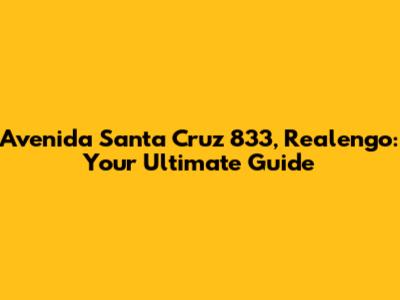 Avenida Santa Cruz 833, Realengo: Your Ultimate Guide