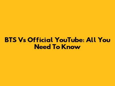 BTS V's Official YouTube: All You Need To Know