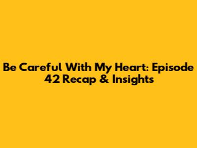 Be Careful With My Heart: Episode 42 Recap & Insights