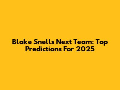 Blake Snell's Next Team: Top Predictions For 2025