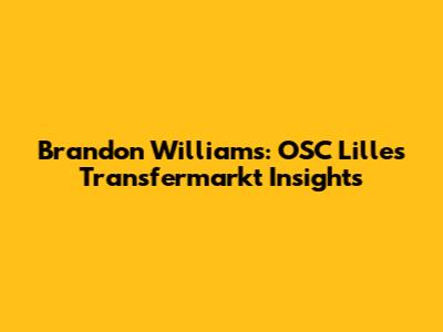 Brandon Williams: OSC Lille's Transfermarkt Insights