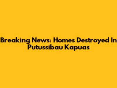 Breaking News: Homes Destroyed In Putussibau Kapuas