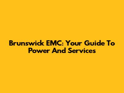 Brunswick EMC: Your Guide To Power And Services