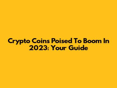 Crypto Coins Poised To Boom In 2023: Your Guide