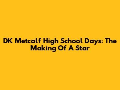 DK Metcalf High School Days: The Making Of A Star