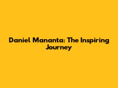 Daniel Mananta: The Inspiring Journey