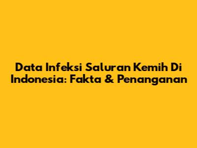 Data Infeksi Saluran Kemih Di Indonesia: Fakta & Penanganan