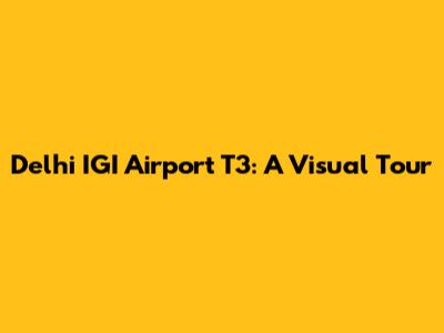 Delhi IGI Airport T3: A Visual Tour