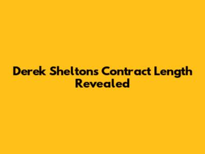 Derek Shelton's Contract Length Revealed