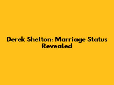 Derek Shelton: Marriage Status Revealed
