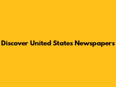 Discover United States Newspapers