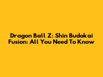 Dragon Ball Z: Shin Budokai Fusion: All You Need To Know