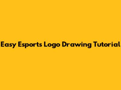 Easy Esports Logo Drawing Tutorial