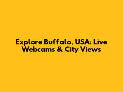 Explore Buffalo, USA: Live Webcams & City Views
