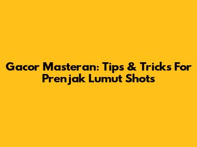 Gacor Masteran: Tips & Tricks For Prenjak Lumut Shots