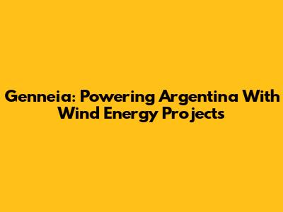 Genneia: Powering Argentina With Wind Energy Projects