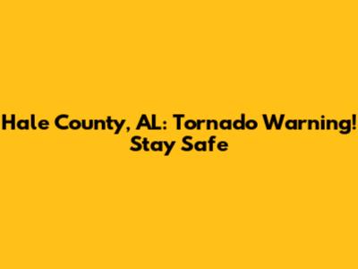 Hale County, AL: Tornado Warning! Stay Safe