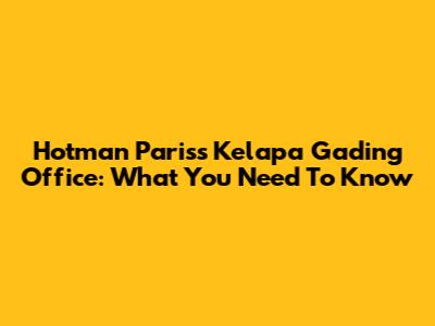 Hotman Paris's Kelapa Gading Office: What You Need To Know