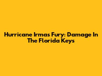 Hurricane Irma's Fury: Damage In The Florida Keys