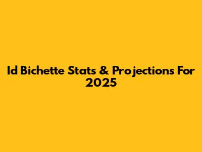 I'd Bichette Stats & Projections For 2025