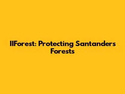 IIForest: Protecting Santander's Forests
