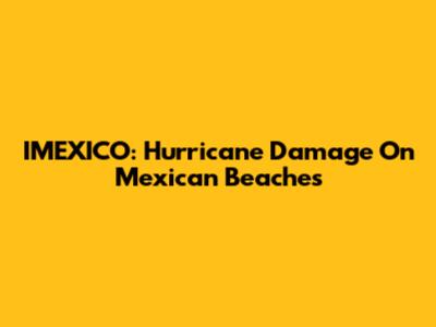 IMEXICO: Hurricane Damage On Mexican Beaches