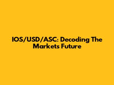 IOS/USD/ASC: Decoding The Market's Future
