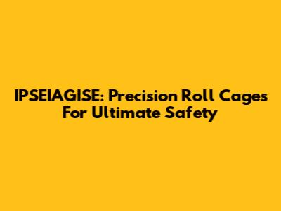 IPSEIAGISE: Precision Roll Cages For Ultimate Safety