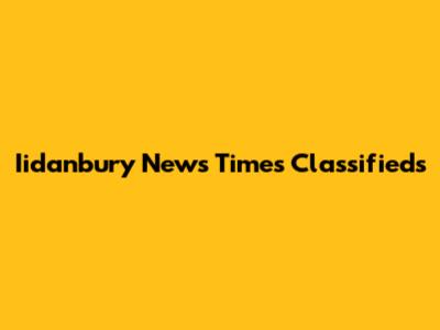 Iidanbury News Times Classifieds