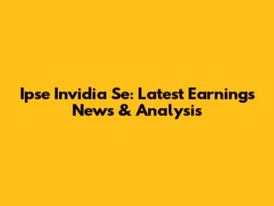 Ipse Invidia Se: Latest Earnings News & Analysis