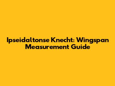 Ipseidaltonse Knecht: Wingspan Measurement Guide