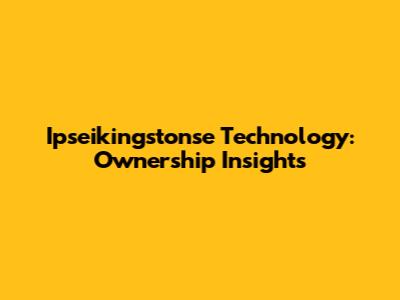 Ipseikingstonse Technology: Ownership Insights