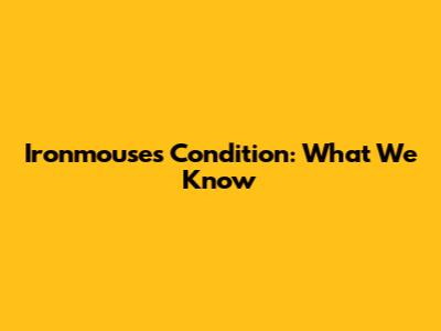 Ironmouse's Condition: What We Know