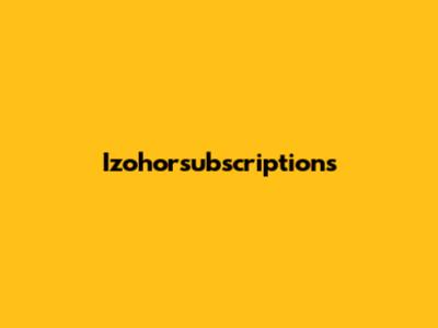 Izohorsubscriptions