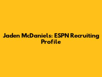 Jaden McDaniels: ESPN Recruiting Profile