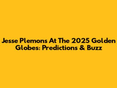 Jesse Plemons At The 2025 Golden Globes: Predictions & Buzz