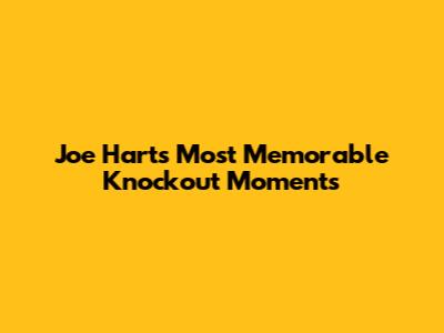 Joe Hart's Most Memorable Knockout Moments