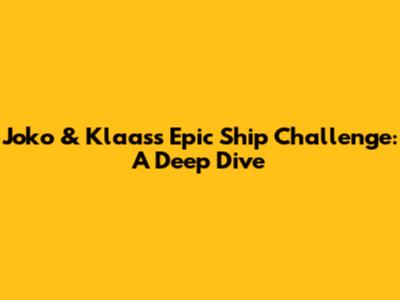 Joko & Klaas's Epic Ship Challenge: A Deep Dive