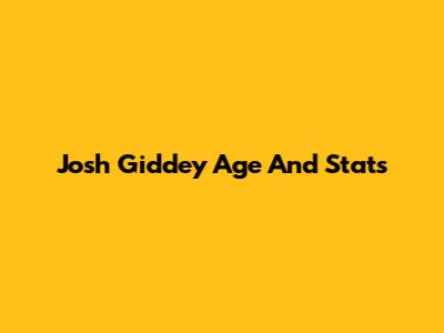 Josh Giddey Age And Stats
