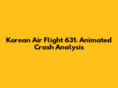 Korean Air Flight 631: Animated Crash Analysis