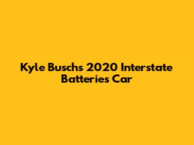 Kyle Busch's 2020 Interstate Batteries Car