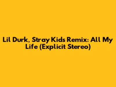 Lil Durk, Stray Kids Remix: All My Life (Explicit Stereo)