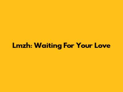 Lmzh: Waiting For Your Love