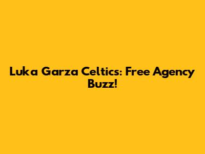 Luka Garza Celtics: Free Agency Buzz!