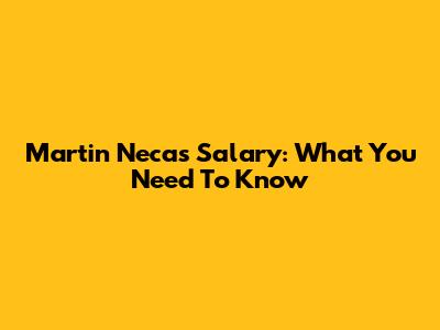 Martin Necas Salary: What You Need To Know