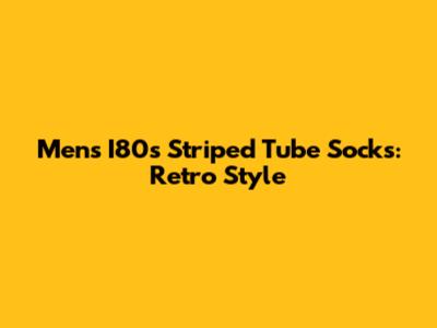 Men's I80s Striped Tube Socks: Retro Style
